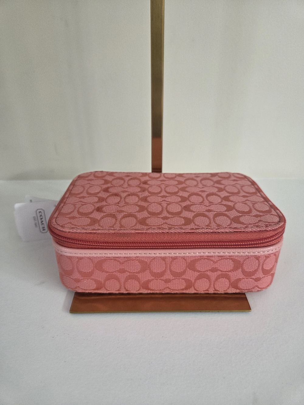 Coach Coral Signature Travel Jewelry Case